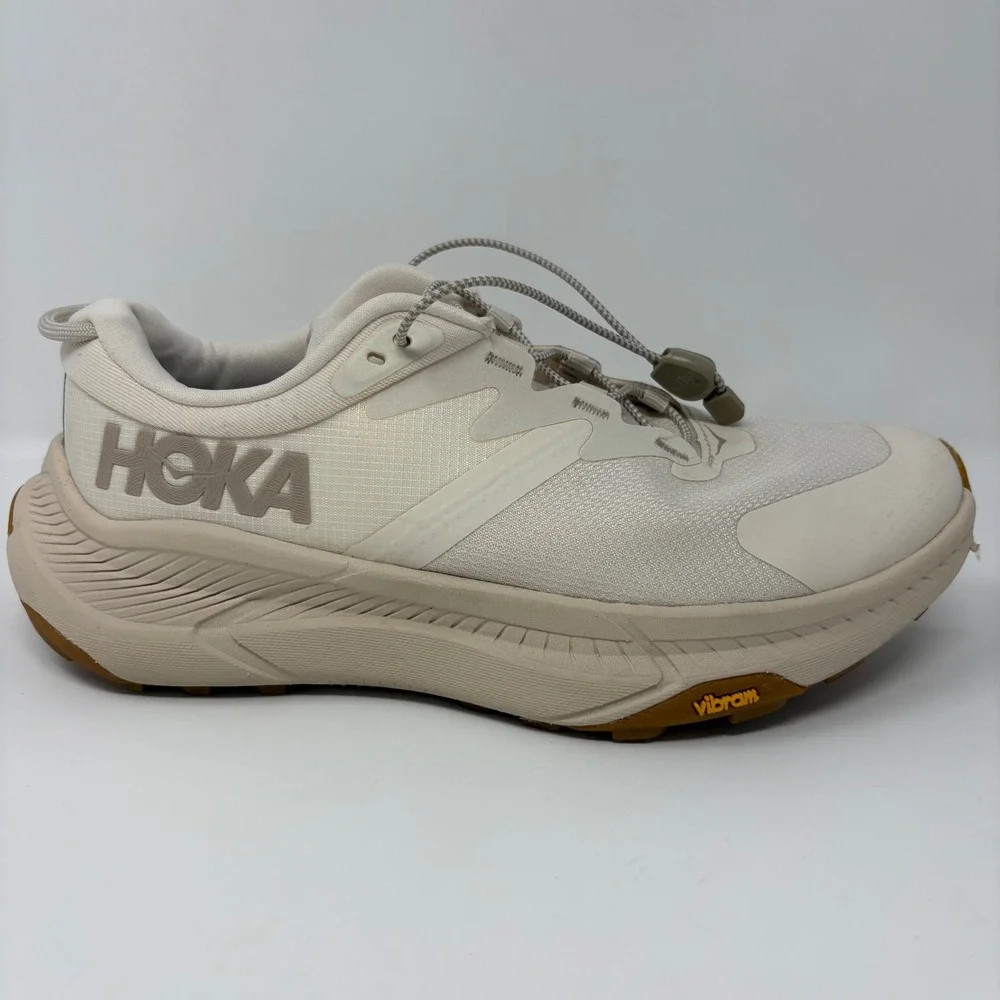 Hoka Transport Women's Size 7 Wide Cream Grey Running Shoes (1164371 EEGG)